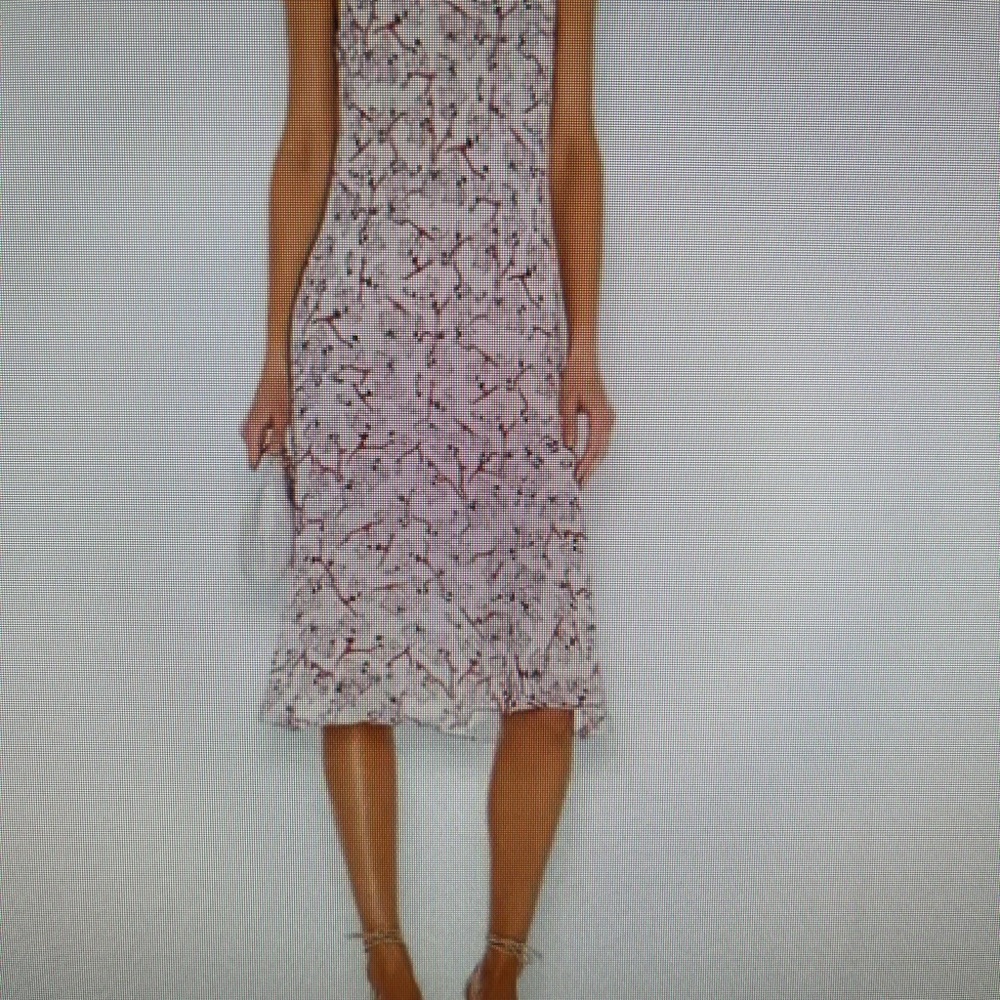rag & bone Floral Midi Dress - Pink and Black